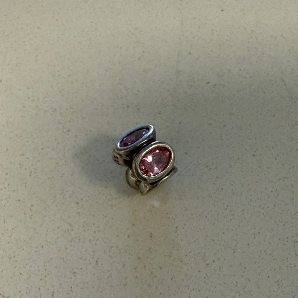 Pandora Charm with Pink Gems